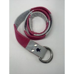 Maax Blue Fish River Corduroy Fabric Pink & Gray Belt Sz Sm New W/O Tags